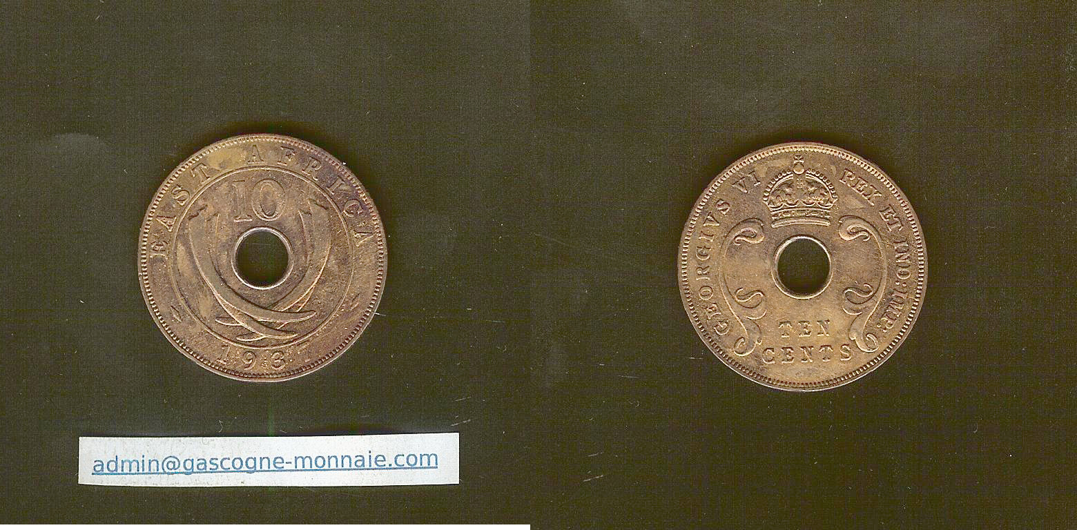 Afrique de l'Est  - Colonie Britannique - 10 cents 1937 SUP